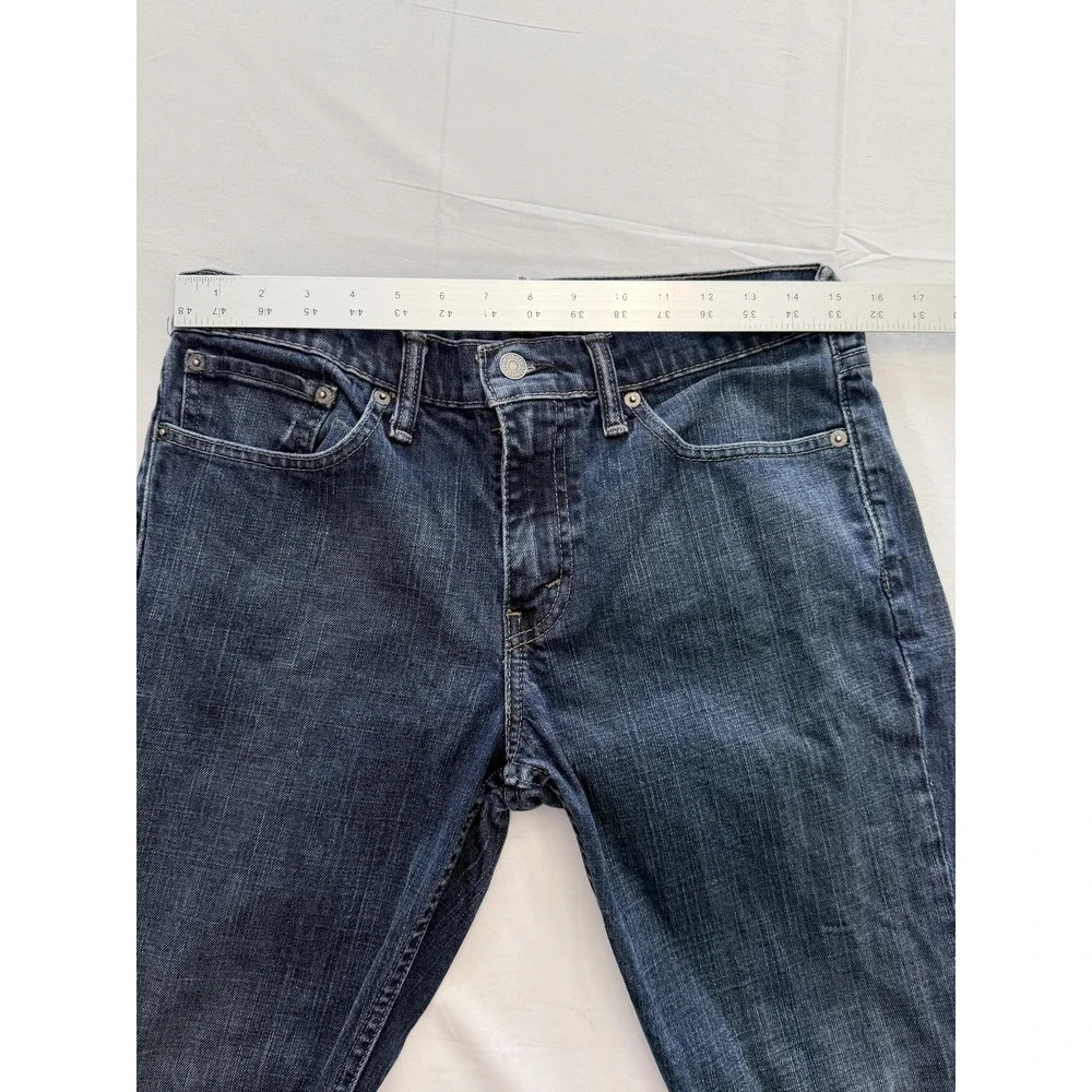 Levi's 511 Jeans Mens 32x34 Blue Medium Wash Slim Straight Denim Pants Casual